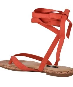 Nine West Tiedup Ankle Wrap Flat Sandals Lace It Up