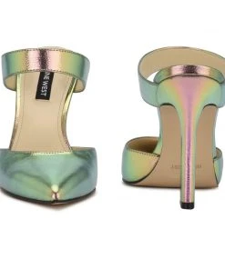 Nine West Tiger Heel Mules Heel Appeal