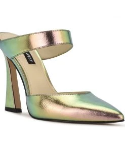 Nine West Tiger Heel Mules Heel Appeal