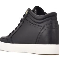 Nine West Tons High Top Hidden Wedge Sneakers Shoes