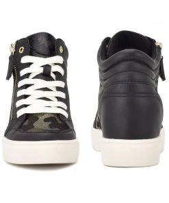 Nine West Metallic Mindset Tons High Top Hidden Wedge Sneakers