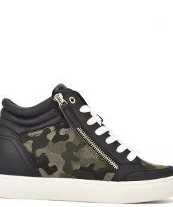 Nine West Metallic Mindset Tons High Top Hidden Wedge Sneakers