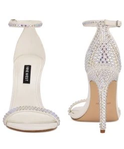 Nine West Metallic Mindset Toria Ankle Strap Sandals 10 Nine West Metallic Mindset Toria Ankle Strap Sandals