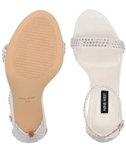 Nine West Metallic Mindset Toria Ankle Strap Sandals 11 Nine West Metallic Mindset Toria Ankle Strap Sandals