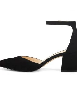Nine West Trini Ankle Strap Block Heel Pumps Heels