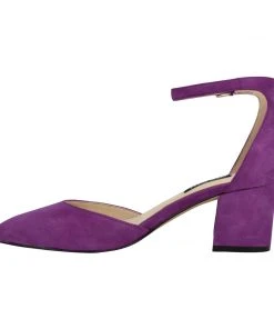 Nine West Heels Trini Ankle Strap Block Heel Pumps 9 Nine West Heels Trini Ankle Strap Block Heel Pumps