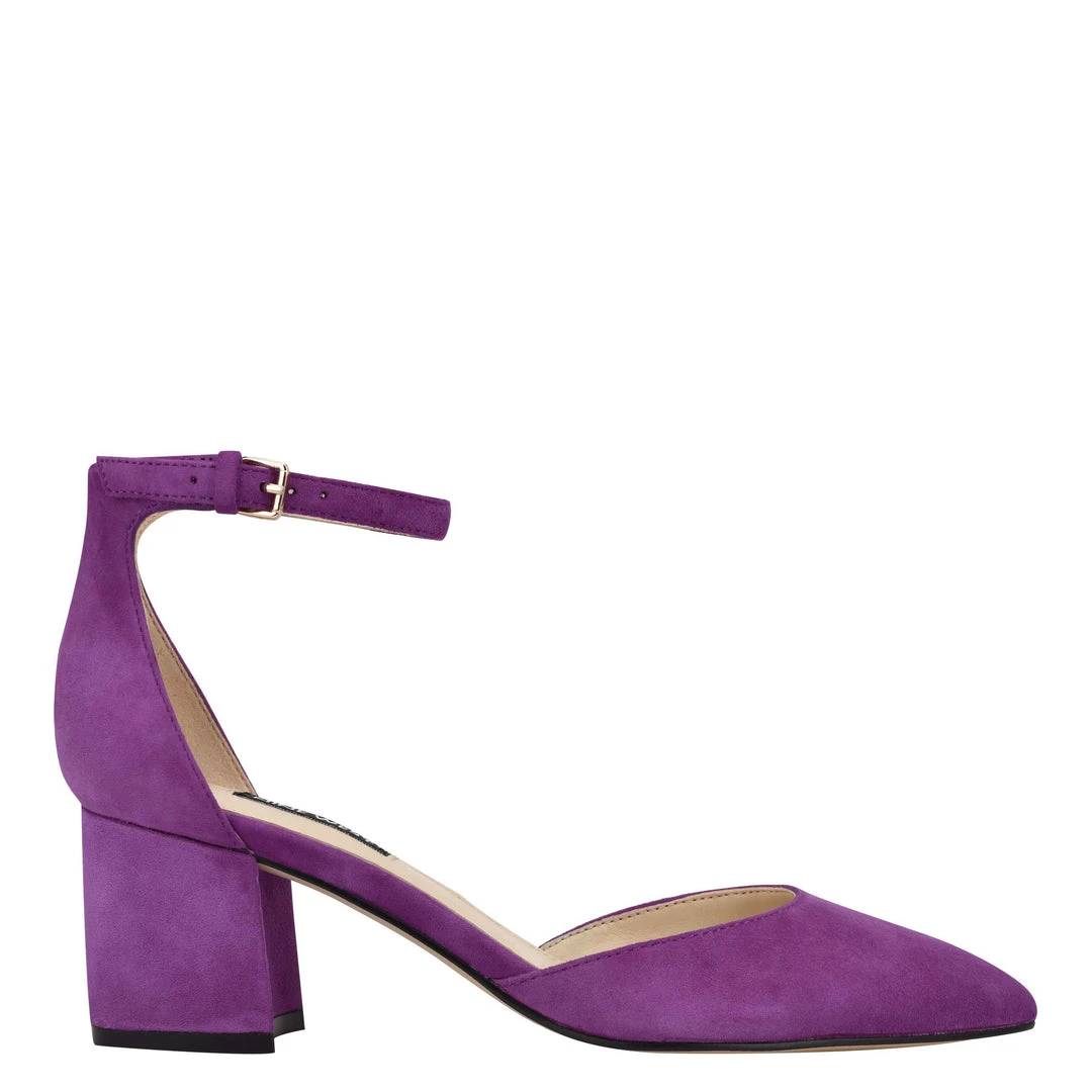 Nine West Heels Trini Ankle Strap Block Heel Pumps 3 Nine West Heels Trini Ankle Strap Block Heel Pumps