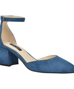 Nine West Trini Ankle Strap Block Heel Pumps