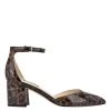 Nine West Trini Ankle Strap Block Heel Pumps Heels