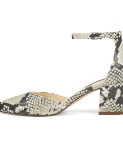 Nine West Heels Trini Ankle Strap Block Heel Pumps