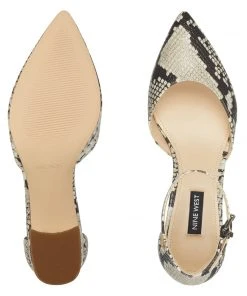 Nine West Heels Trini Ankle Strap Block Heel Pumps