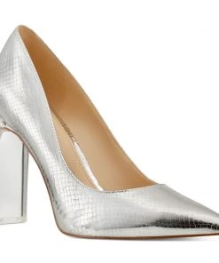 Nine West Trixi Pointy Toe Pumps Metallic Mindset