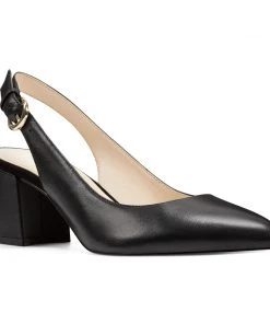 Nine West Heels Tulip Block Heel Slingback Pumps
