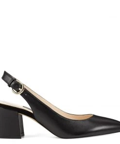 Nine West Heels Tulip Block Heel Slingback Pumps