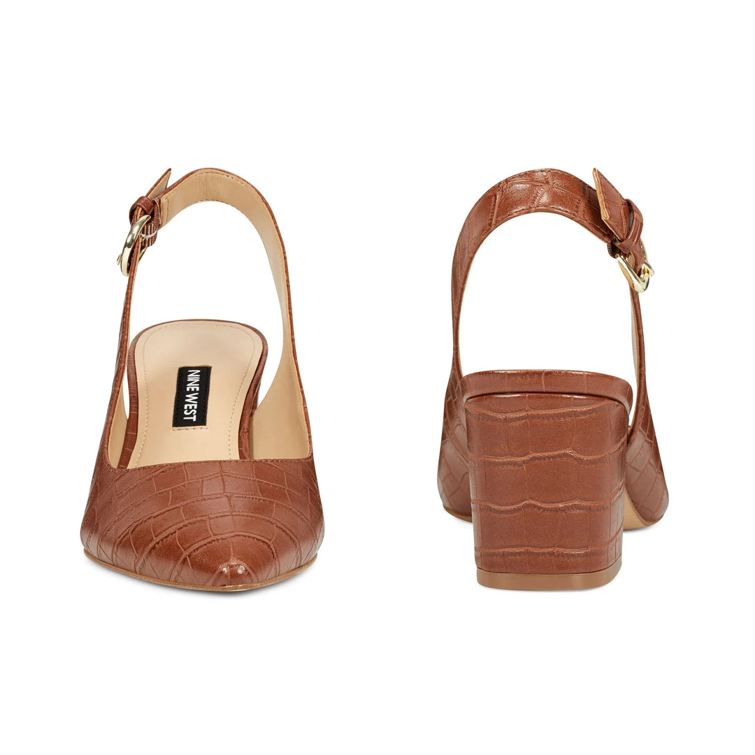 Nine West Heels Tulip Block Heel Slingback Pumps 7 Nine West Heels Tulip Block Heel Slingback Pumps