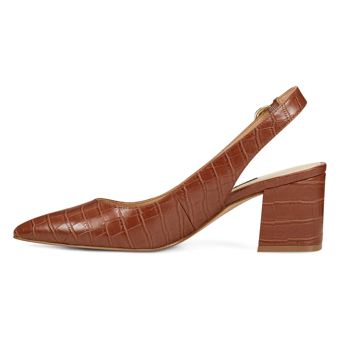 Nine West Heels Tulip Block Heel Slingback Pumps 6 Nine West Heels Tulip Block Heel Slingback Pumps