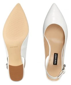 Nine West Heels Tulip Block Heel Slingback Pumps