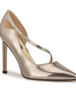 Nine West Twirl Pointy Toe Pumps Metallic Mindset
