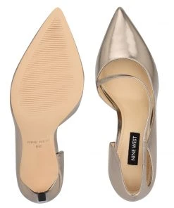 Nine West Twirl Pointy Toe Pumps Metallic Mindset