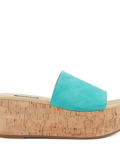 Nine West Vale Platform Slide Sandals