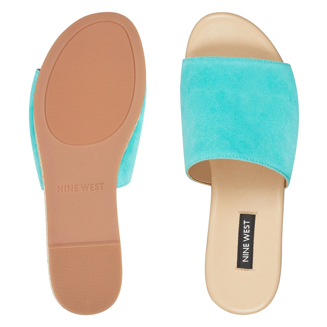 Nine West Vale Platform Slide Sandals 8 Nine West Vale Platform Slide Sandals