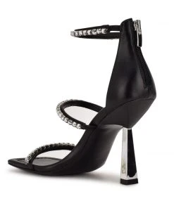 Nine West Heel Appeal Vavoom Rhinestone Strappy Dress Sandals