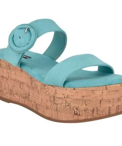 Nine West Very Platform Slide Sandals Weave Got You