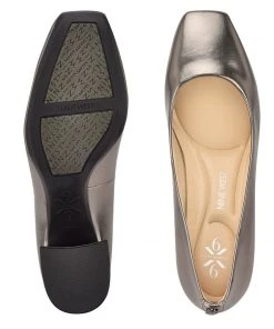 Nine West Vibe 9x9 Block Heel Pumps Metallic Mindset