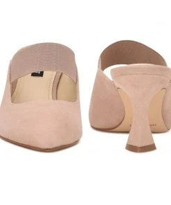 Nine West Watchit Pointy Toe Mules Heel Appeal