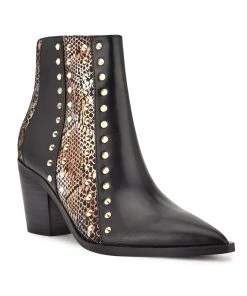 Nine West What Studded Block Heel Booties