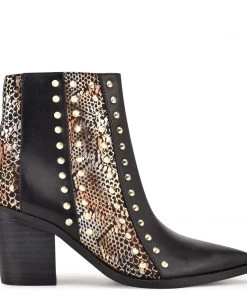 Nine West What Studded Block Heel Booties