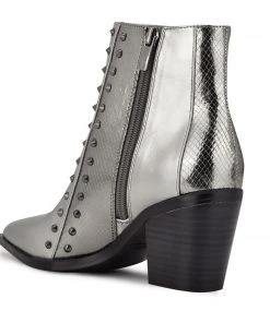Nine West What Studded Block Heel Booties