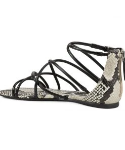 Nine West Whisper Flat Strappy Sandals Flats 10 Nine West Whisper Flat Strappy Sandals Flats