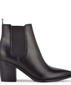 Nine West Wyllis Block Heel Booties Shoes