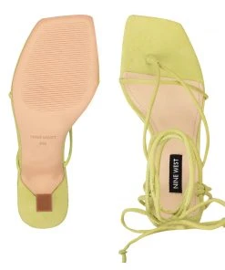 Nine West Lace It Up Yarin Ankle Wrap Heeled Sandal