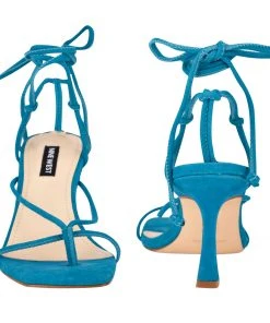 Nine West Yarin Ankle Wrap Heeled Sandal Lace It Up