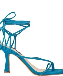 Nine West Yarin Ankle Wrap Heeled Sandal Lace It Up