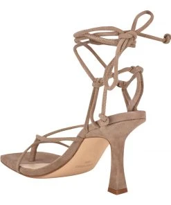 Nine West Lace It Up Yarin Ankle Wrap Heeled Sandal 9 Nine West Lace It Up Yarin Ankle Wrap Heeled Sandal