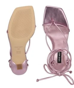 Nine West Lace It Up Yarin Ankle Wrap Heeled Sandal