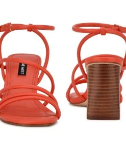Nine West Color Pop Yeap Heeled Slide Sandals