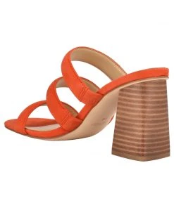 Nine West Yeat Heeled Slide Sandals Color Pop 8 Nine West Yeat Heeled Slide Sandals Color Pop