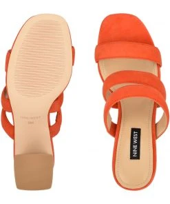 Nine West Yeat Heeled Slide Sandals Color Pop 9 Nine West Yeat Heeled Slide Sandals Color Pop