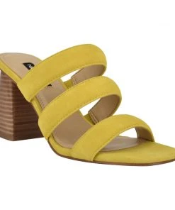 Nine West Yeat Heeled Slide Sandals Color Pop