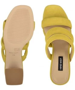 Nine West Yeat Heeled Slide Sandals Color Pop