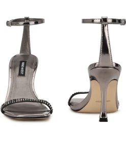 Nine West Yess Rhinestone Ankle Strap Sandals