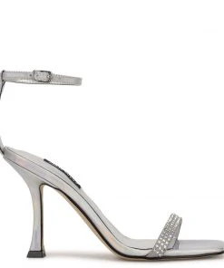 Nine West Heel Appeal Yess Rhinestone Ankle Strap Sandals