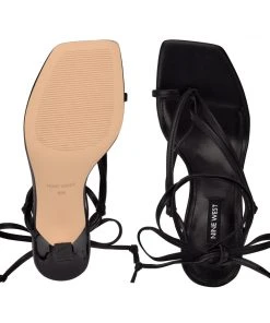 Nine West Yippie Ankle Wrap Heeled Sandal Lace It Up