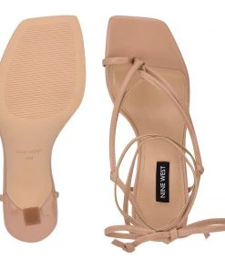 Nine West Yippie Ankle Wrap Heeled Sandal Lace It Up