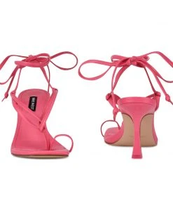 Nine West Lace It Up Yippie Ankle Wrap Heeled Sandal