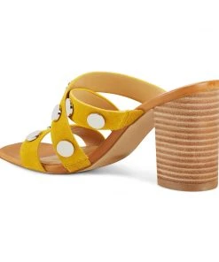 Nine West Yoana Heeled Slide Sandals Color Pop